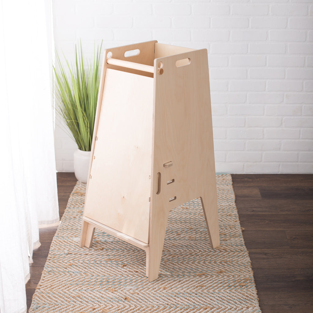 Birch toddler tower with the toddler full plate attachment