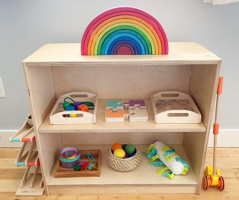 A prepared Montessori Shelf