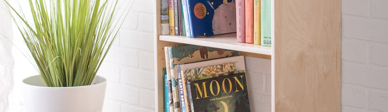 Books on a Wooden Bookshelf