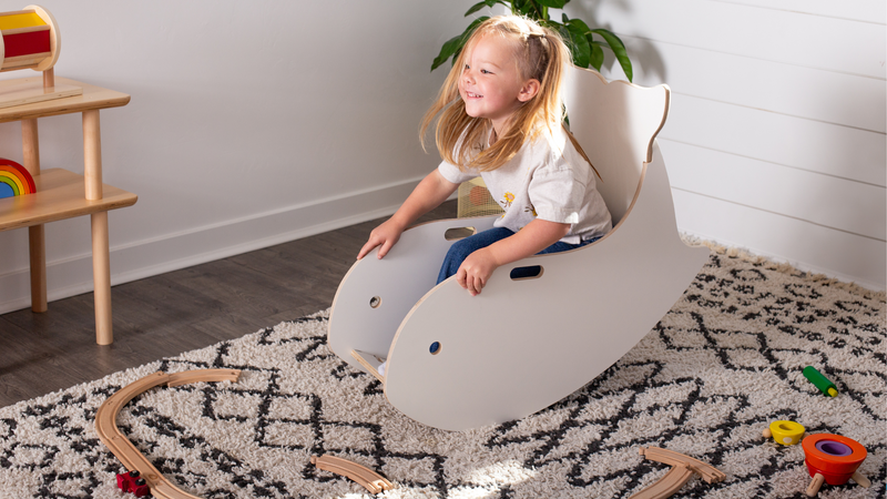 Girl on Whale Rocking Chair