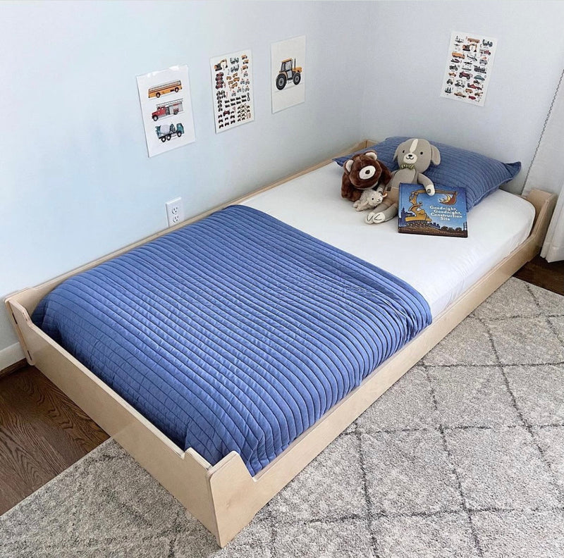 A floor bed in a child's room