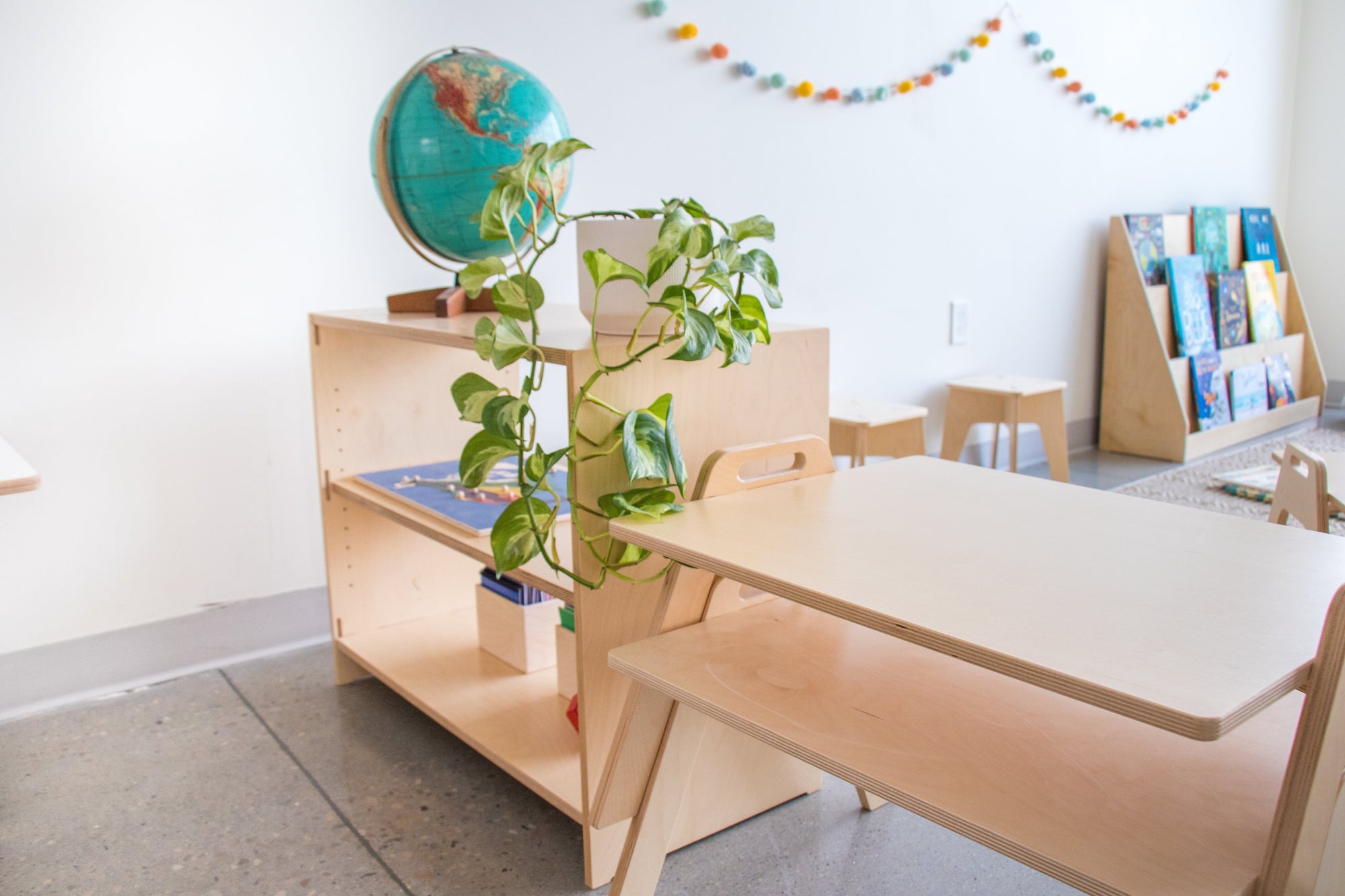 Shelf in a Montessori Classroom