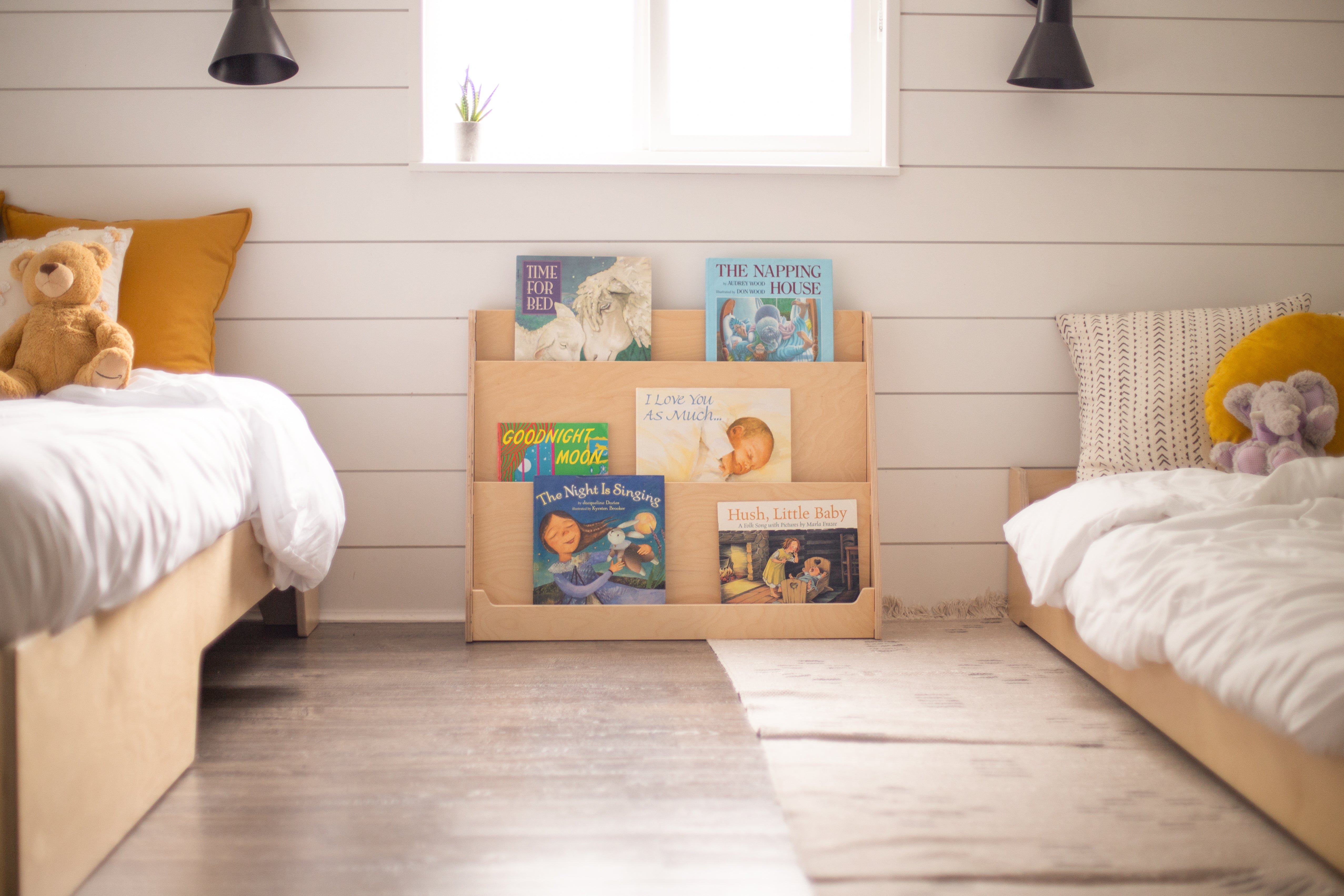 Montessori Bookshelf, Toddler Bookcase, Wooden Kids Furniture