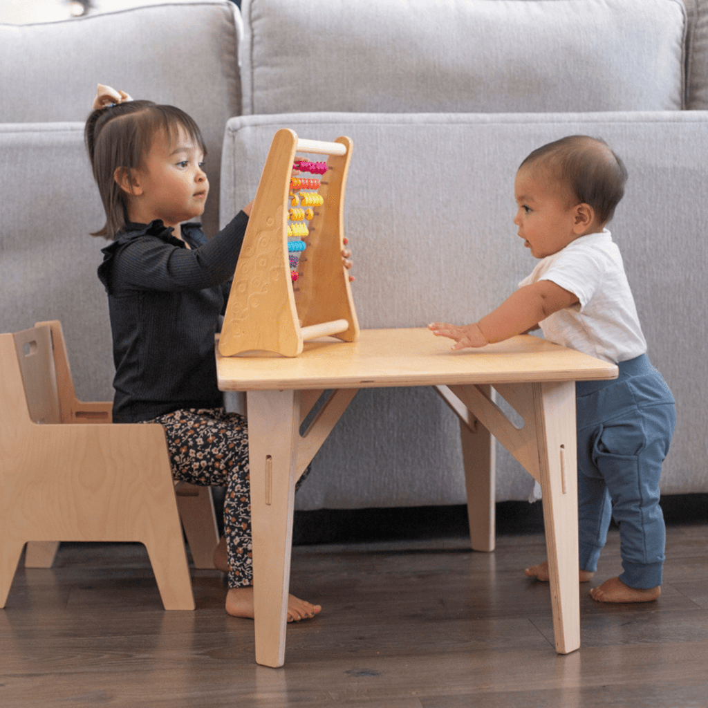 Adjustable Montessori Weaning Table and Chair Set Weaning Table Set Tables & Seating 