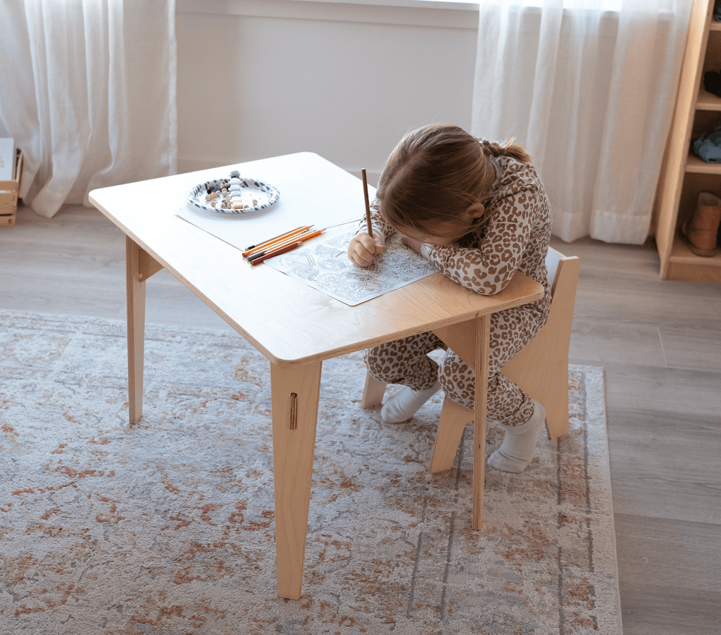 Adjustable Montessori Weaning Table and Chair Set Weaning Table Set Tables & Seating 