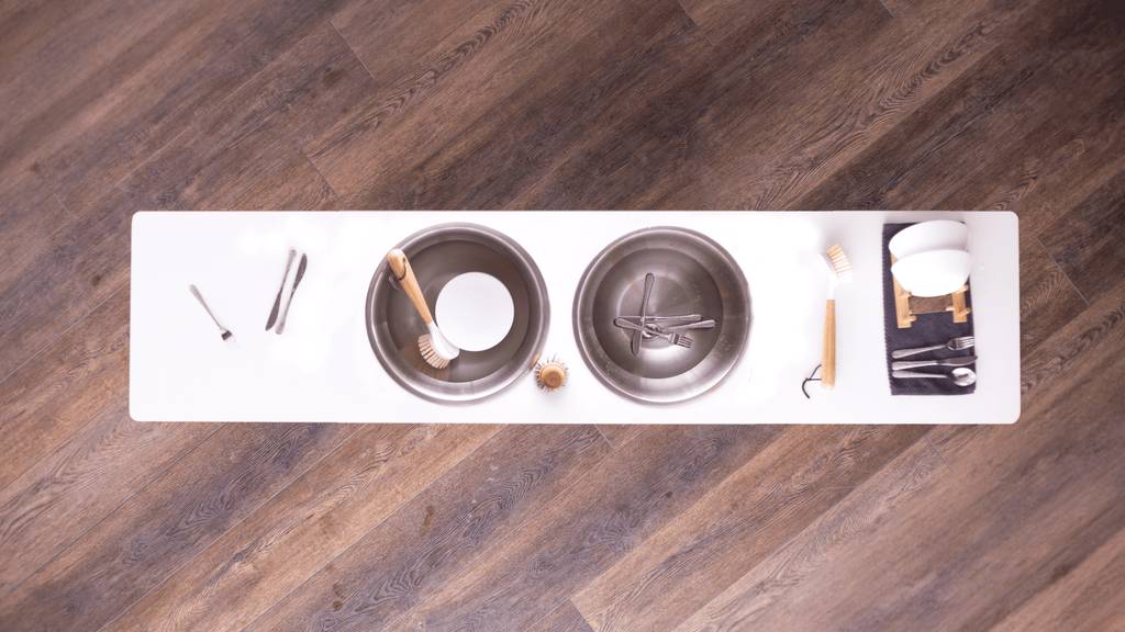 Dish Washing / Sensory Stations Washing Stations Montessori School Finished Birch 16" 2 Bowls - Center / 65 in.