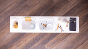 Dish Washing / Sensory Stations Washing Stations Montessori School Finished Birch 16" 2 Tubs + Compost / 65 in.