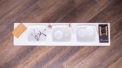 Dish Washing / Sensory Stations Washing Stations Montessori School Finished Birch 16" 3 Tubs - Center / 65 in.