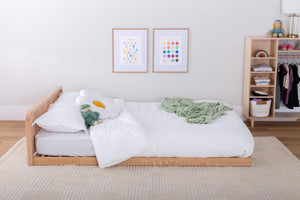 Low Profile Bed Frame with Headboard