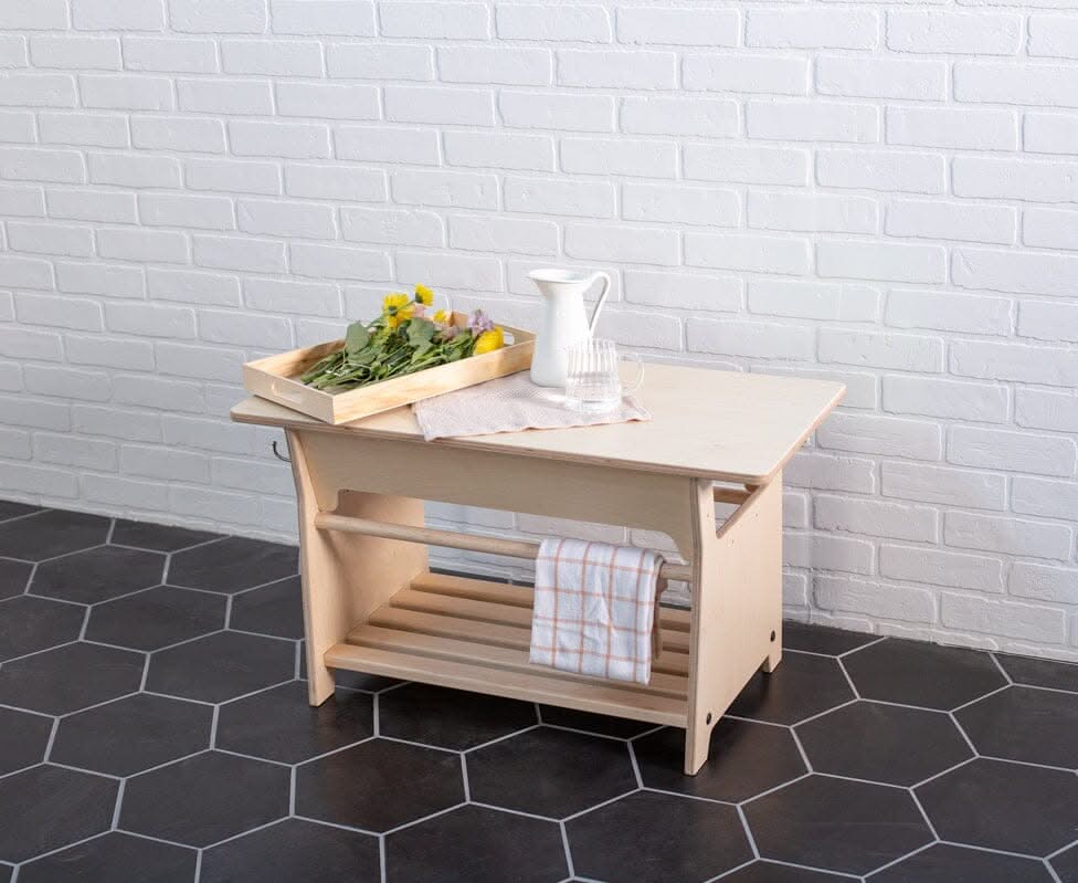 Practical Life Table Washing Stations Montessori School Finished Birch 16" 32"
