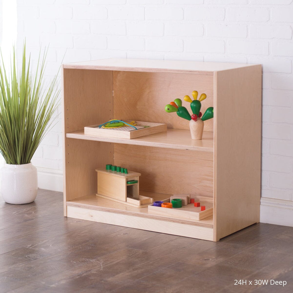 School Montessori Closed Back Shelving Montessori School 24"H 30"W 11.5" (Shallow)