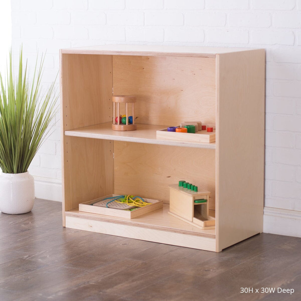 School Montessori Closed Back Shelving Montessori School 30"H 30"W 11.5" (Shallow)