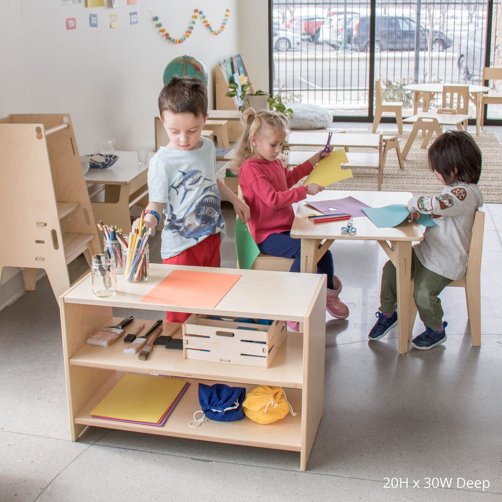 School Montessori Open Back Shelving Montessori School 20"H 30"W 11.5" (Shallow)