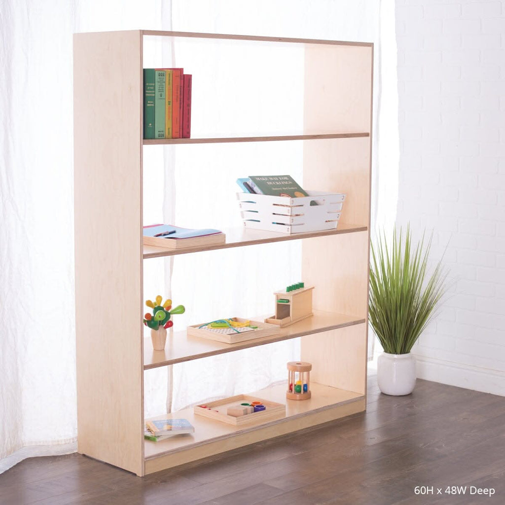 School Montessori Open Back Shelving Montessori School 60"H 30"W 11.5" (Shallow)