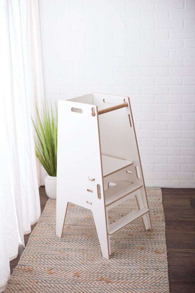 Value-Grade Sous-Chef Toddler Tower Step Stool Value-Grade White 
