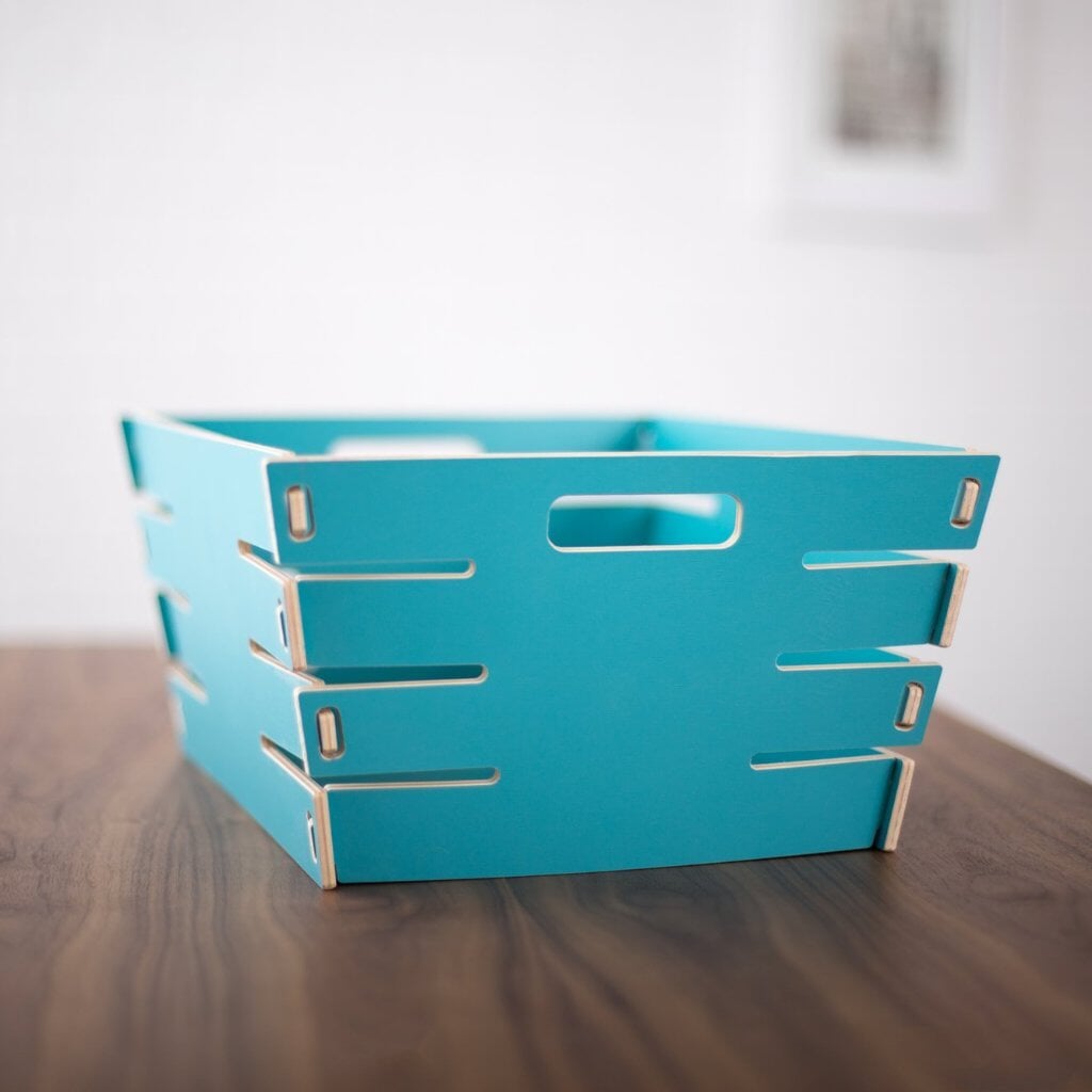 Value-Grade Wovewood Baskets Wovewood Basket Value-Grade Medium (Set of Two) Aqua 