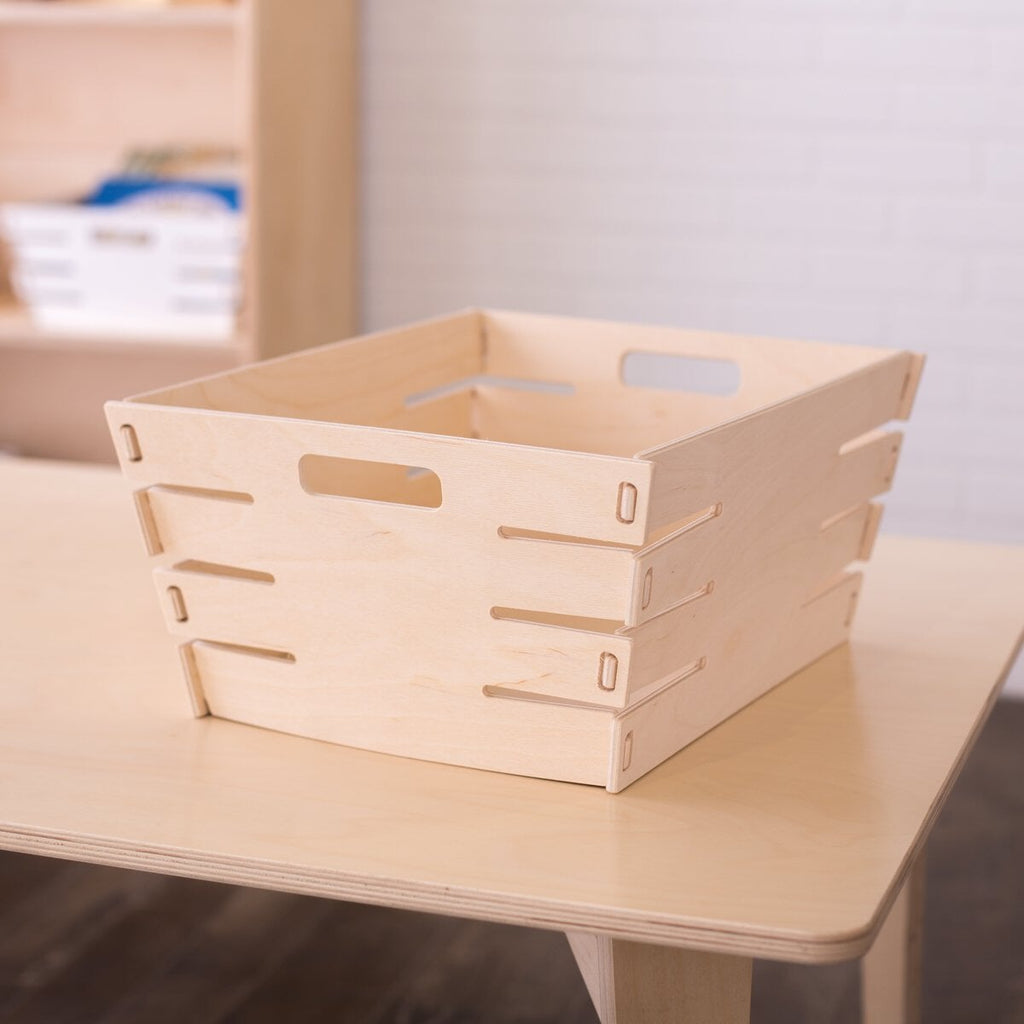 Value-Grade Wovewood Baskets Wovewood Basket Value-Grade Medium (Set of Two) Raw Birch 