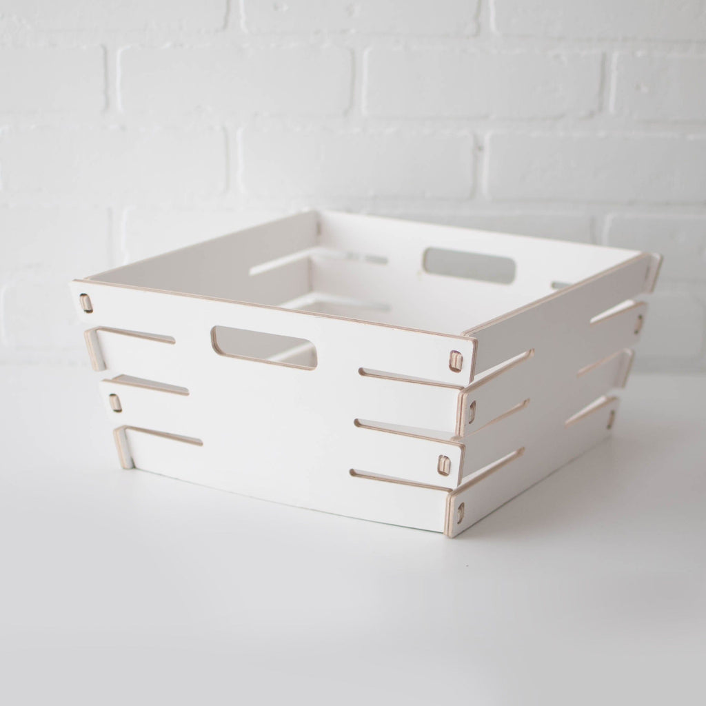 Value-Grade Wovewood Baskets Wovewood Basket Value-Grade Small (Set of Two) White 