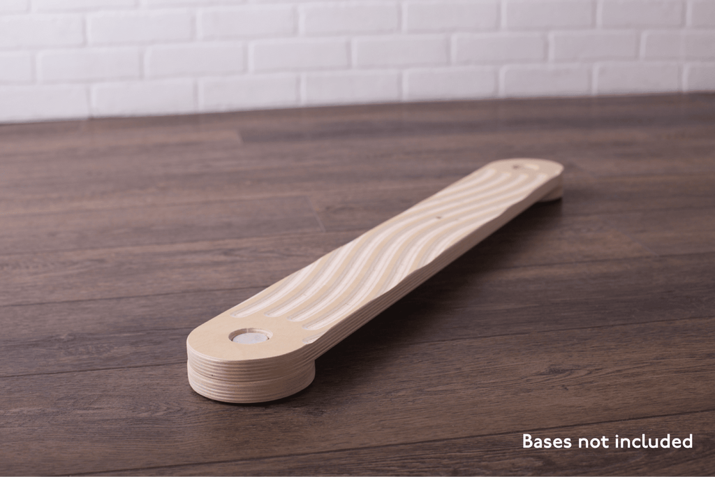 Wooden Balance Beam À La Carte Gross Motor Beam with Carved Waves 