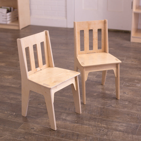 Wooden Kids Chairs Kids Table Set Tables & Seating Finished Birch Two Pack 