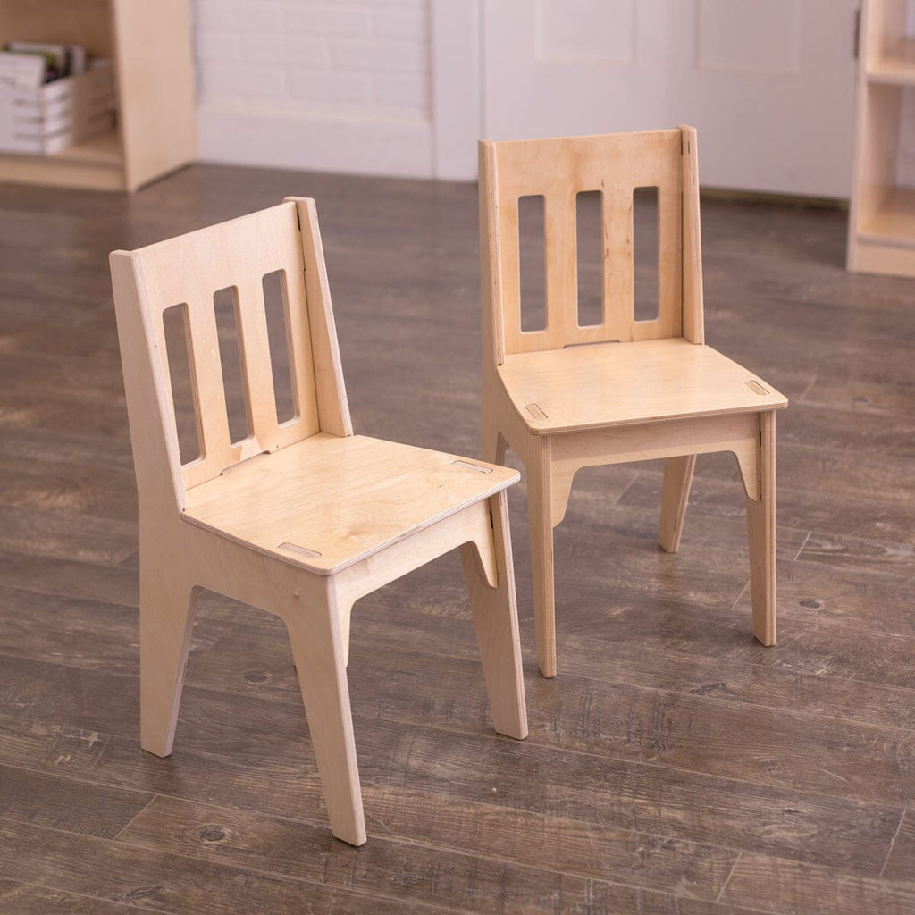 Wooden Kids Chairs Kids Table Set Tables & Seating Finished Birch Two Pack 