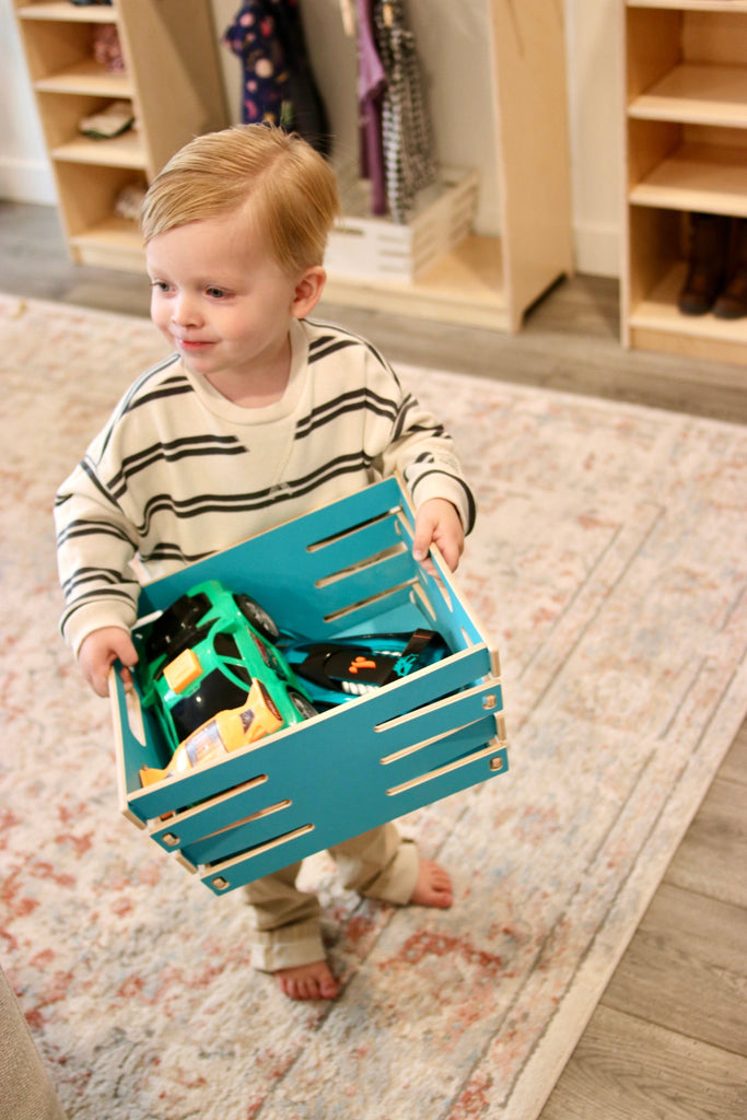 Wovewood Baskets Wovewood Basket Shelving & Storage Small Aqua 