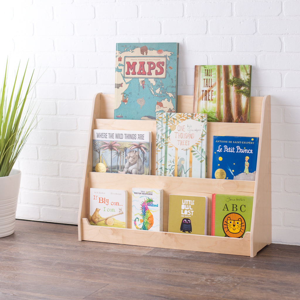 Kids Montessori bookshelf in size small (3 tiers)