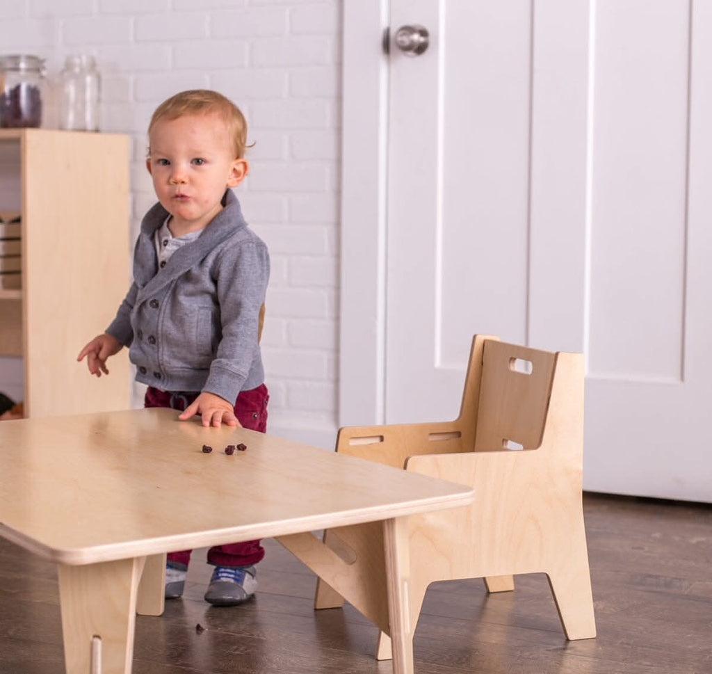 Adjustable Montessori Weaning Table and Chair Set Weaning Table Set Tables & Seating 