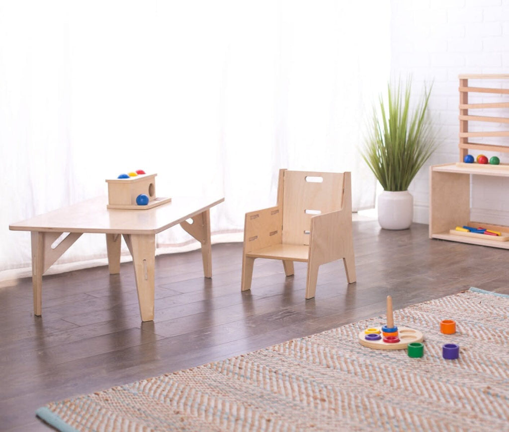 Adjustable Montessori Weaning Table and Chair Set Weaning Table Set Tables & Seating 