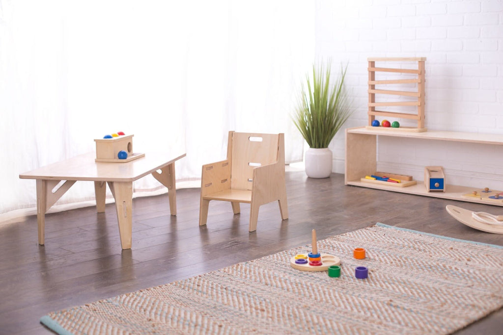 Value-Grade Adjustable Montessori Weaning Chair & Table Set Weaning Table Set Value-Grade 