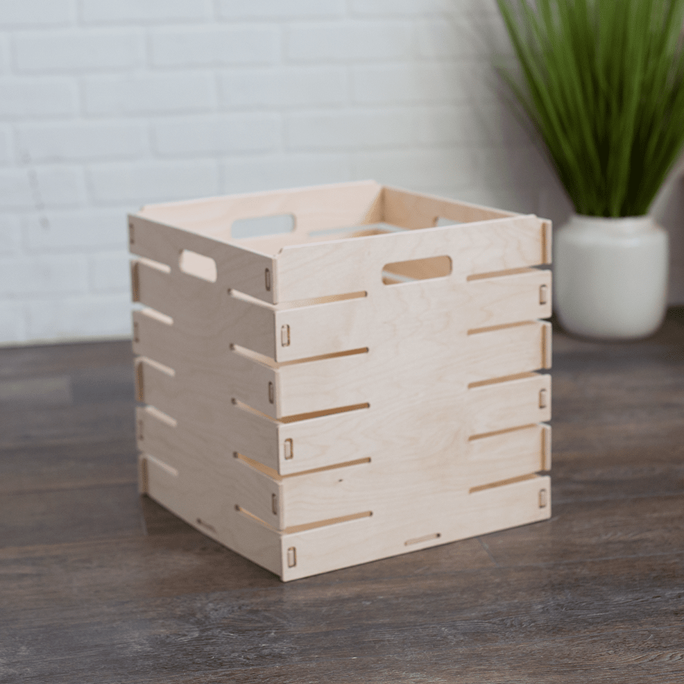 Wovewood 13" Storage Cube Wovewood Basket Shelving & Storage Finished Birch 