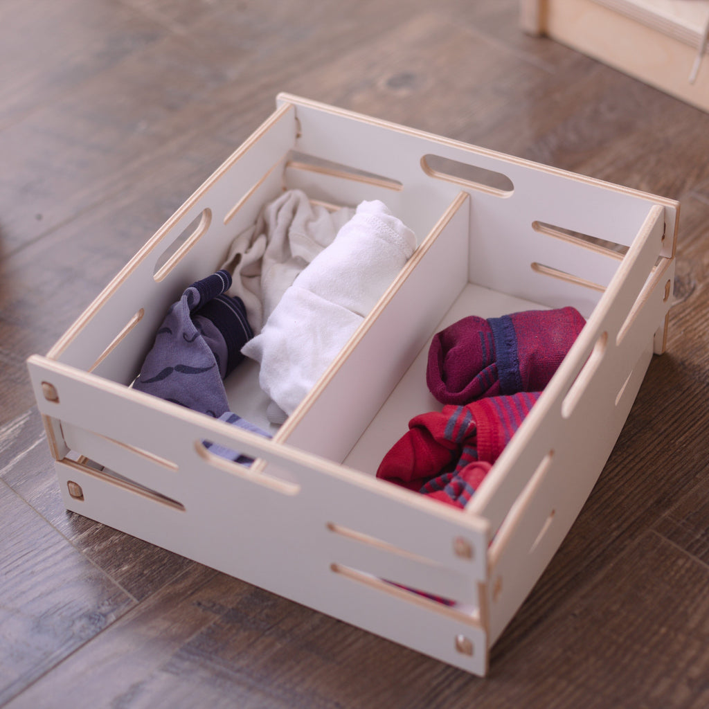 Wovewood Divided Tray Wovewood Basket Shelving & Storage White 